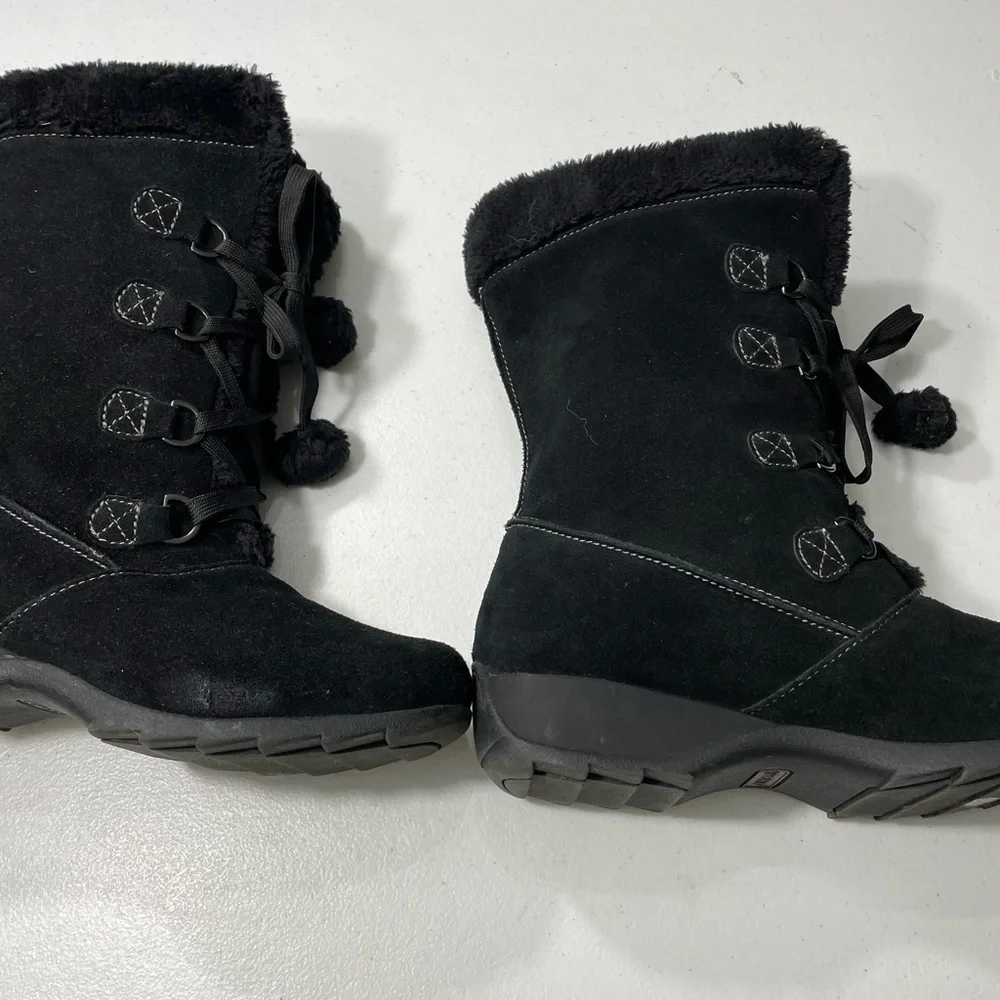 Sporto Black Winter Suede Boots Size 10M SB-50